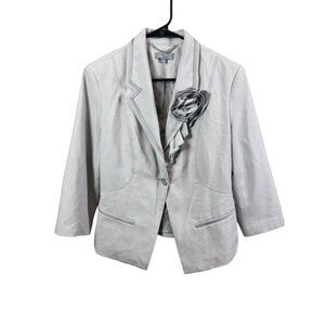 Cass Women's Light Grey Casual Blazer
